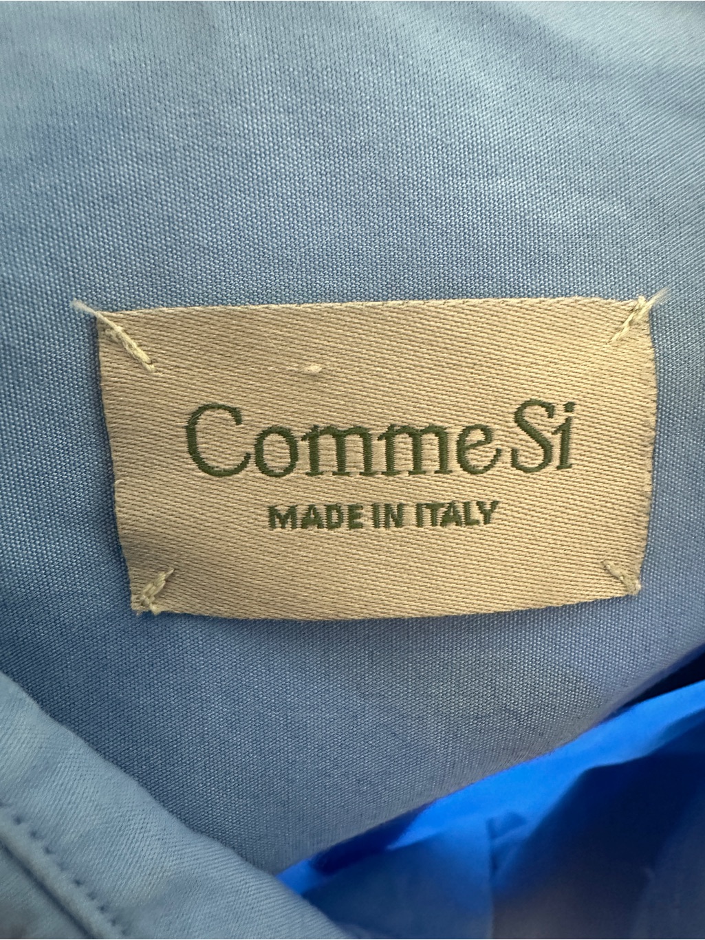 Comme Si La Shirt Classica Cotton In Grecian Blue, Size M — image 7 of 7